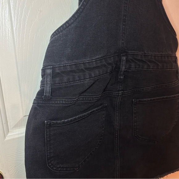 Arizona Jean Co Denim Jumper Dress Overall Jean Black Size Small Grunge Y2K Goth - Picture 6 of 10